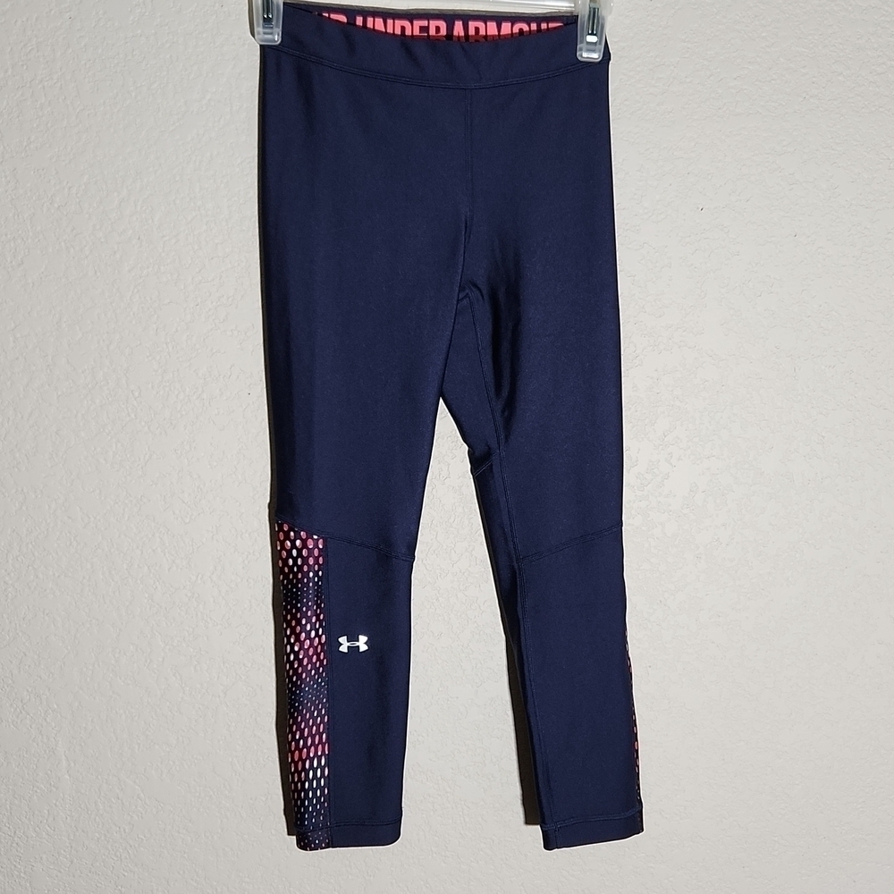 Under Armour Leggings Womens Size XS Compression Pants Blue Pink Ish Red